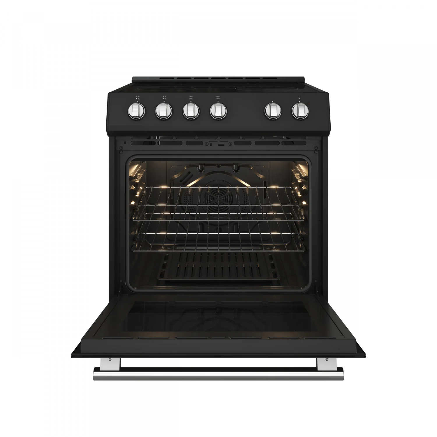 Forno Leonardo Black Slide-in Electric Range (5.0 Cu. Ft.) - FFSEL6022-30BLK - Image 8