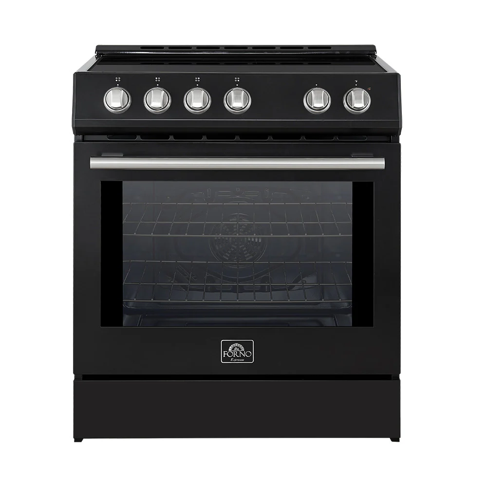 Forno Leonardo Black Slide-In Induction Range (5.0 Cu. Ft.) - FFSIN0982-30BLK - Image 2