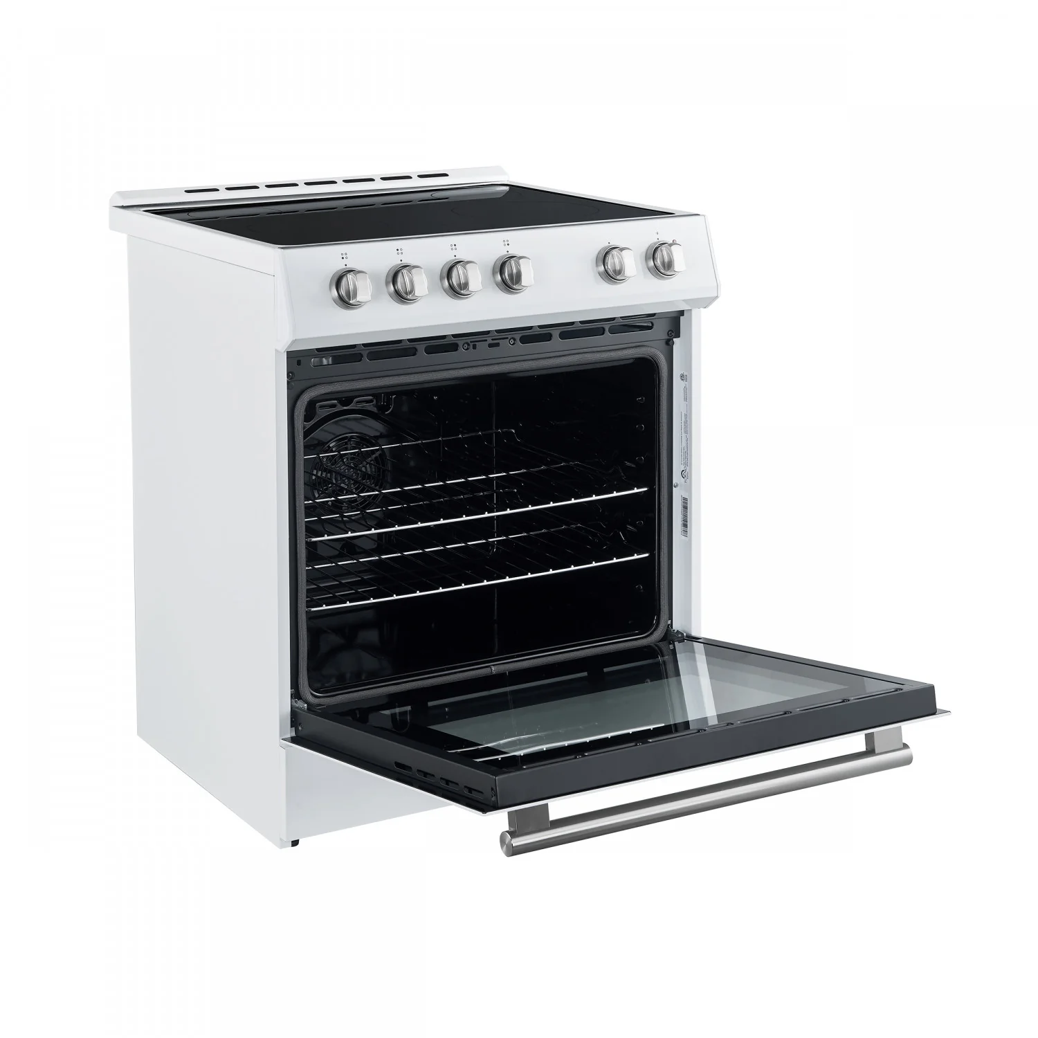 Forno Leonardo White Slide-In Electric Range (5.0 Cu. Ft.) - FFSEL6022-30WHT - Image 9