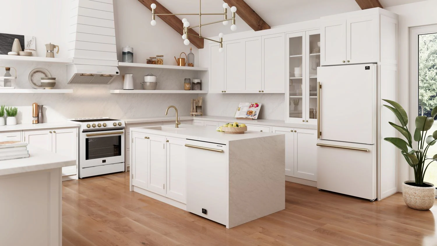 Forno Leonardo White Slide-in Induction Range (5.0 Cu. Ft.) - FFSIN0982-30WHT - Image 17