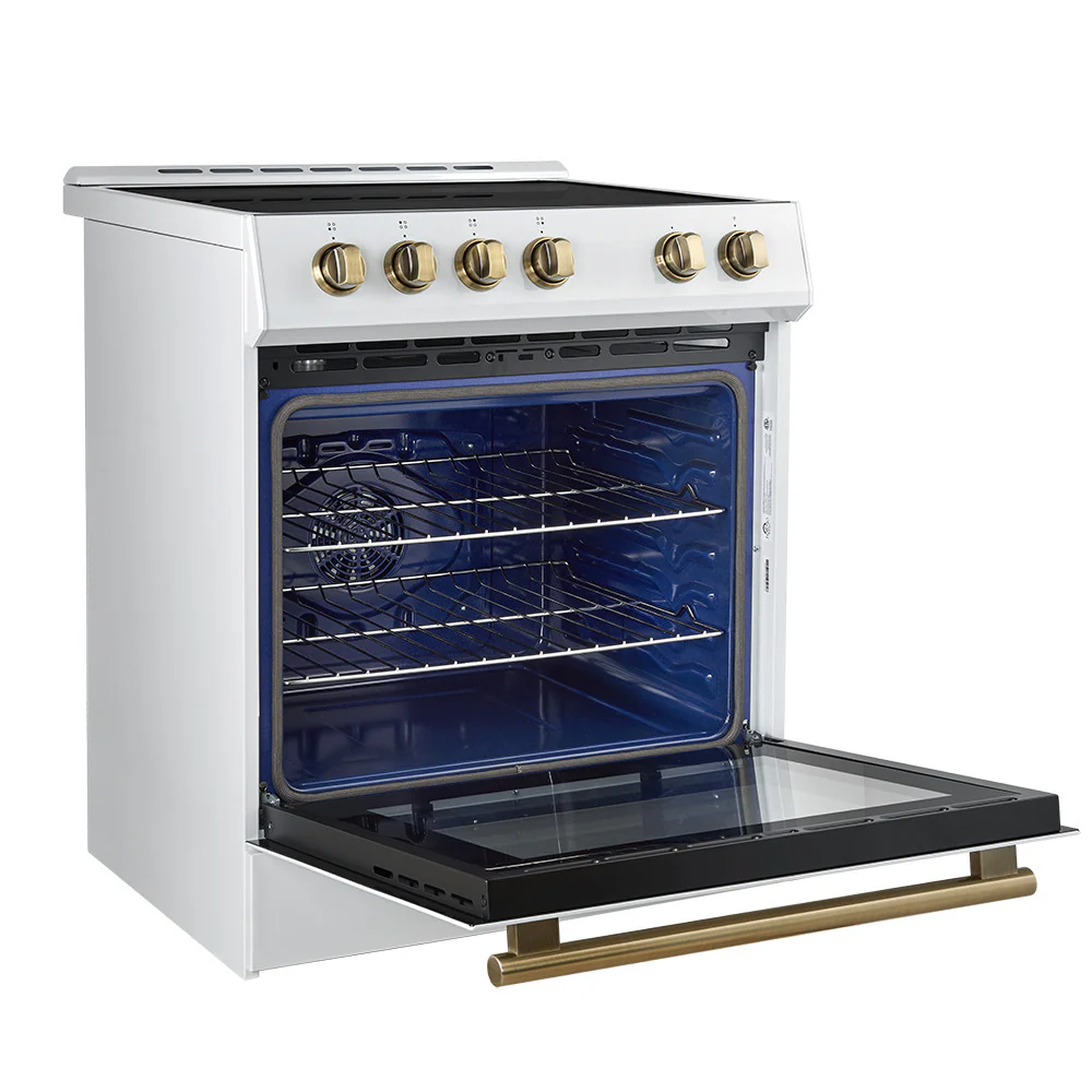 Forno Leonardo White Slide-in Induction Range (5.0 Cu. Ft.) - FFSIN0982-30WHT - Image 6