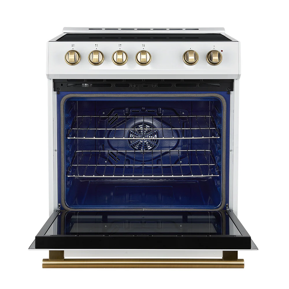 Forno Leonardo White Slide-in Induction Range (5.0 Cu. Ft.) - FFSIN0982-30WHT - Image 8