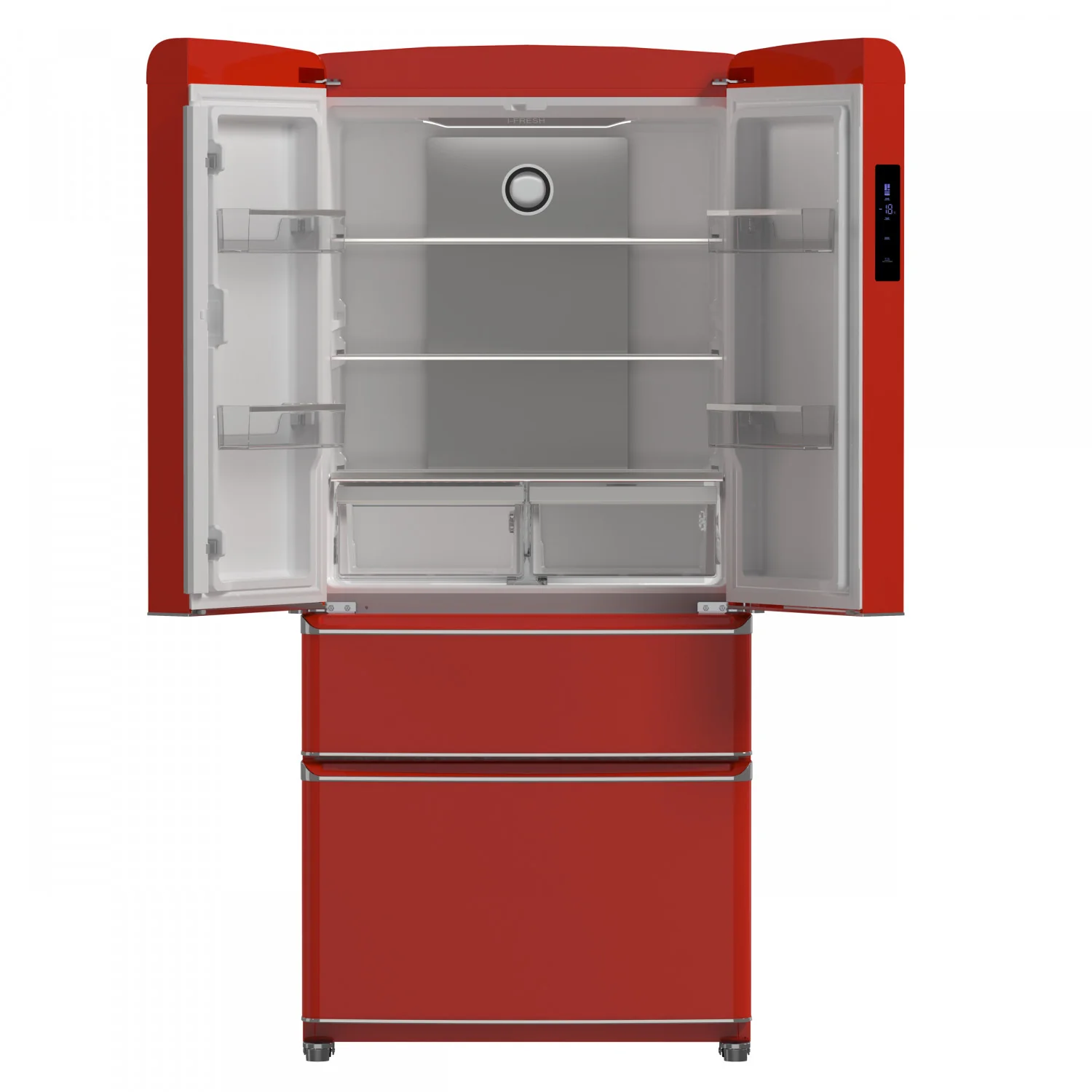 Forno Luigi 33" 18 Cu.Ft. Red French Door Refrigerator - FFFFD1791-33RED - Image 11