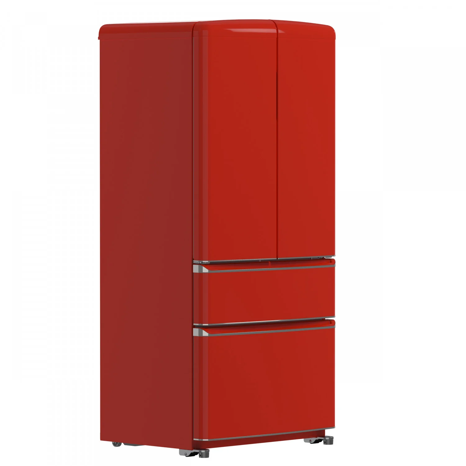 Forno Luigi 33" 18 Cu.Ft. Red French Door Refrigerator - FFFFD1791-33RED - Image 8