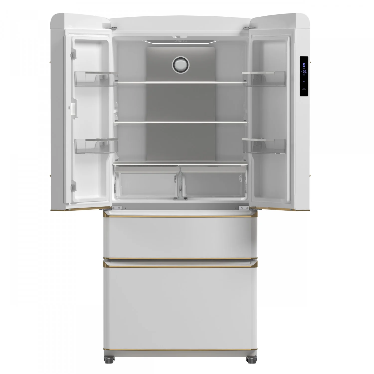 Forno Luigi 33" 18 Cu.Ft. White French Door Refrigerator - FFFFD1791-33WHT - Image 2