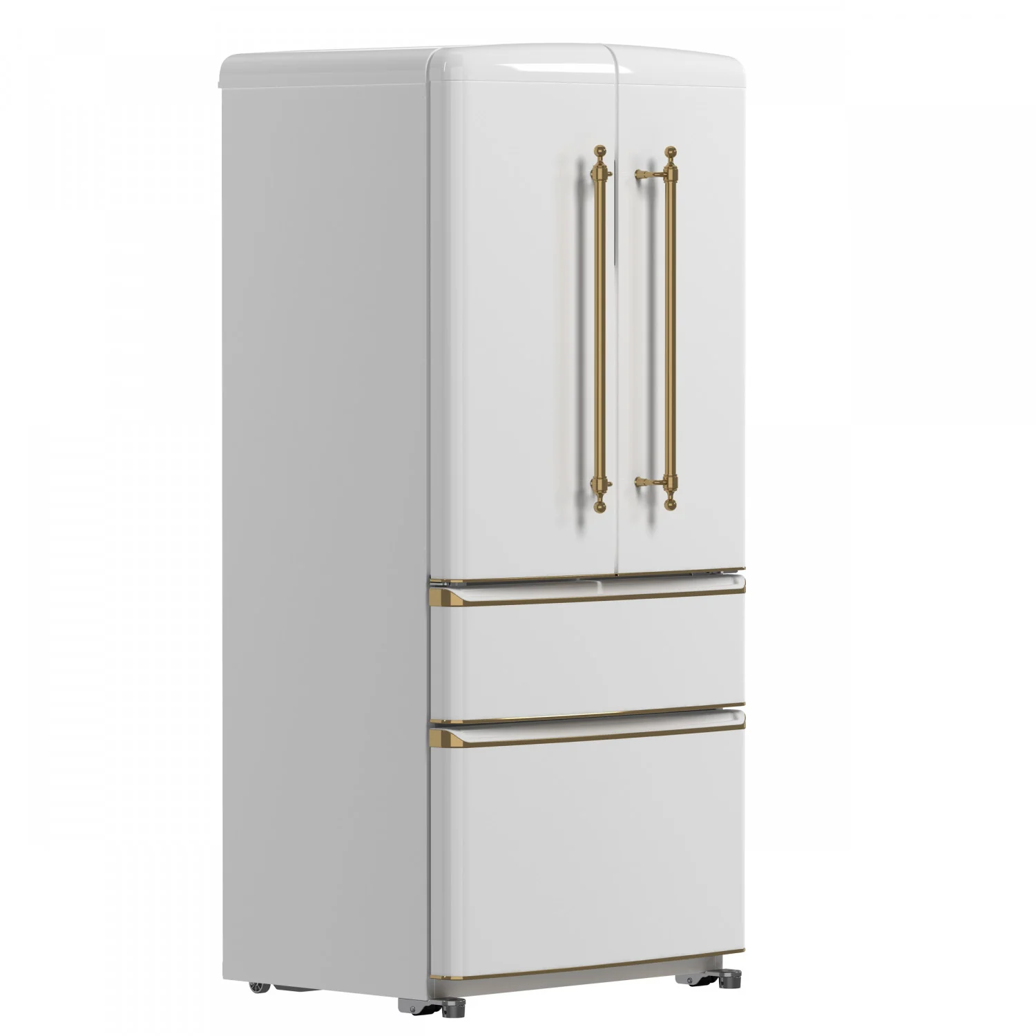 Forno Luigi 33" 18 Cu.Ft. White French Door Refrigerator - FFFFD1791-33WHT - Image 3