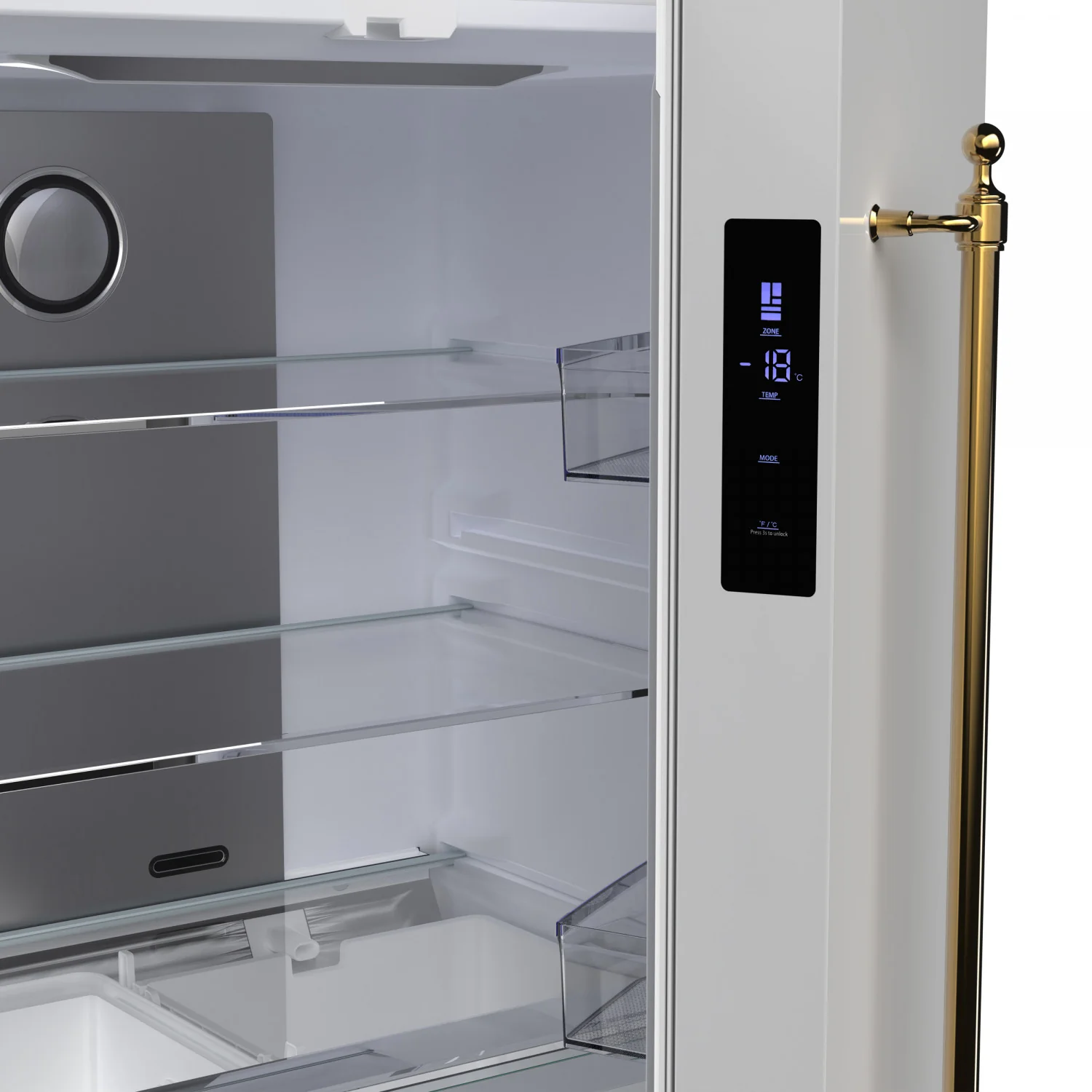 Forno Luigi 33" 18 Cu.Ft. White French Door Refrigerator - FFFFD1791-33WHT - Image 7