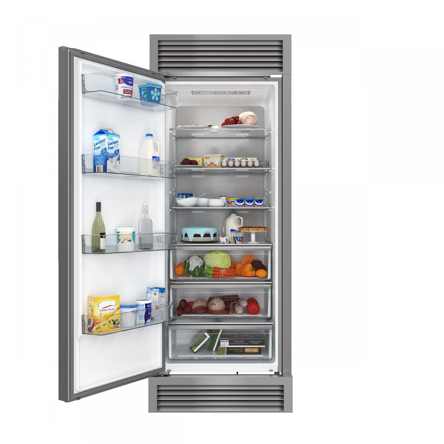 Forno Maderno 28" Stainless Steel Built-in Convertible Refrigerator/Freezer with Left Swing Door (13.6 Cu. Ft.) - FFFFD1722-32LSG - Image 2