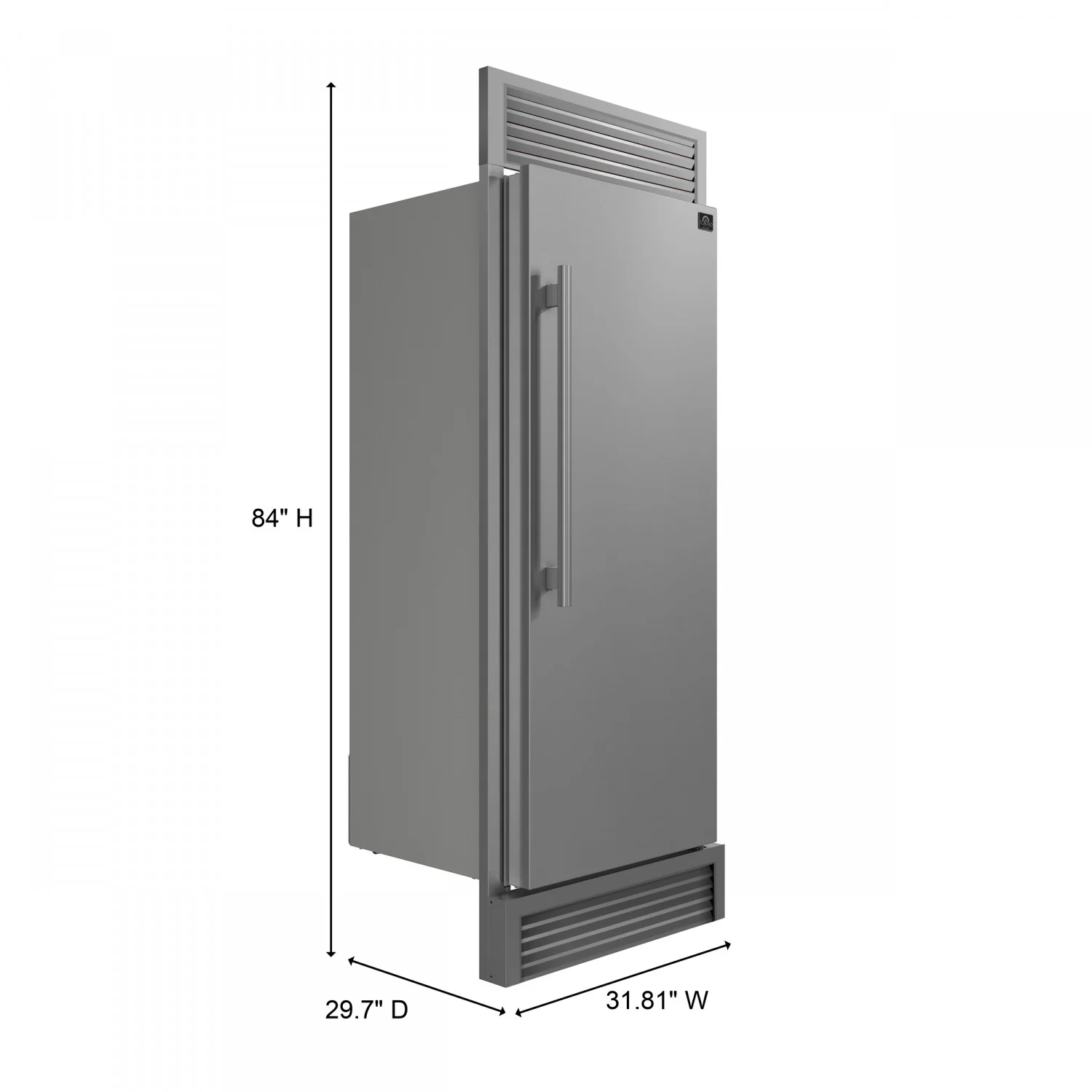 Forno Maderno 28" Stainless Steel Built-in Convertible Refrigerator/Freezer with Right Swing Door (13.6 Cu. Ft.) - FFFFD1722-32RSG - Image 4
