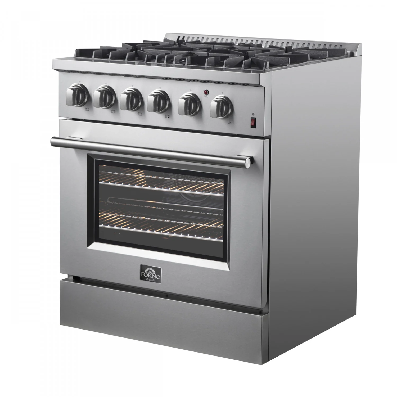 Forno Marco 30" Stainless Steel Dual Fuel Range with True Convection (4.32 Cu. Ft.) - FFSGS6197-30 - Image 8
