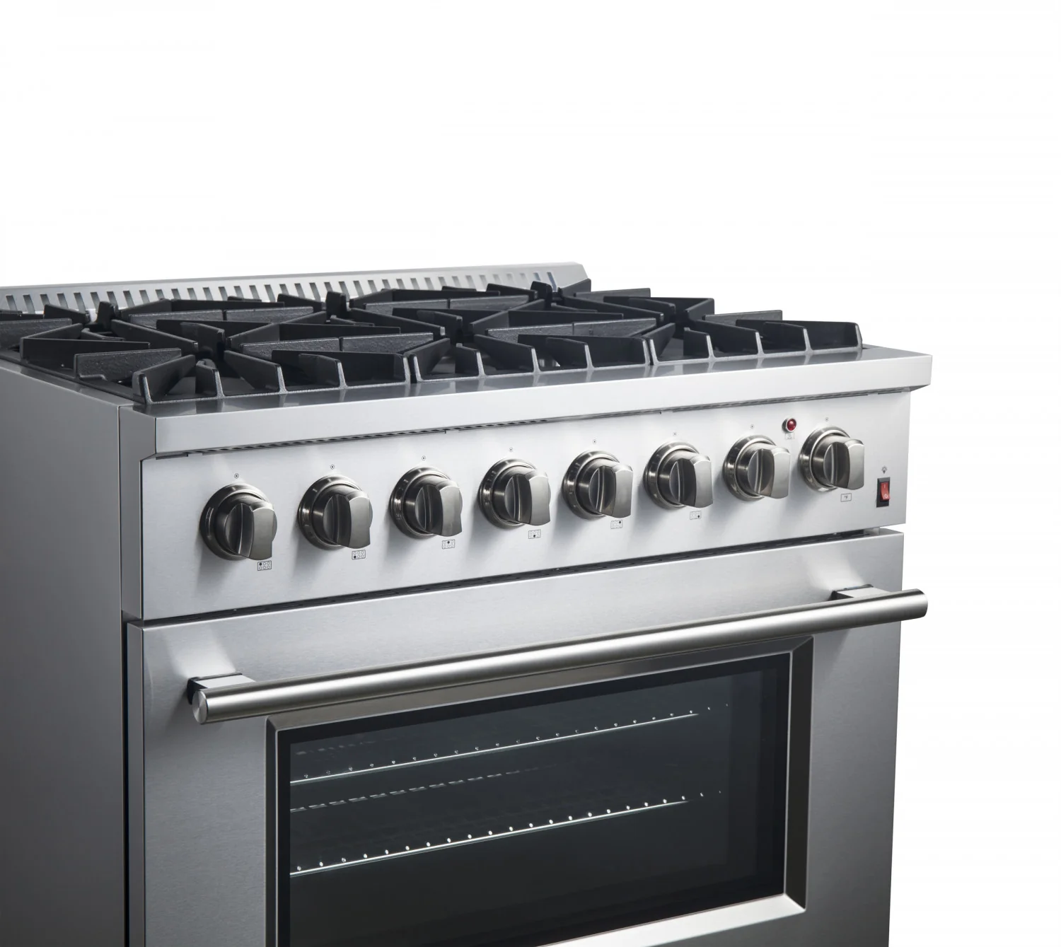 Forno Marco 36" Stainless Steel Dual Fuel Range with True Convection (5.36 Cu. Ft.) - FFSGS6197-36 - Image 7