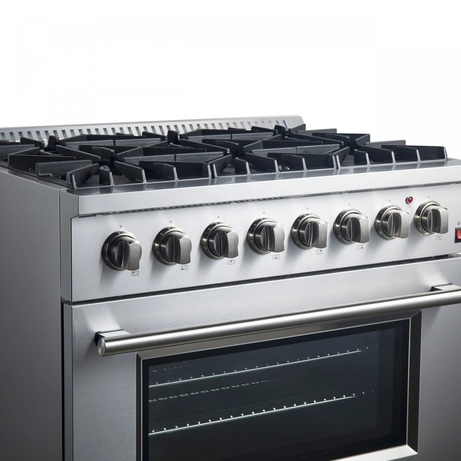Forno Marco 36" Stainless Steel Dual Fuel Range with True Convection (5.36 Cu. Ft.) - FFSGS6197-36 - Image 9
