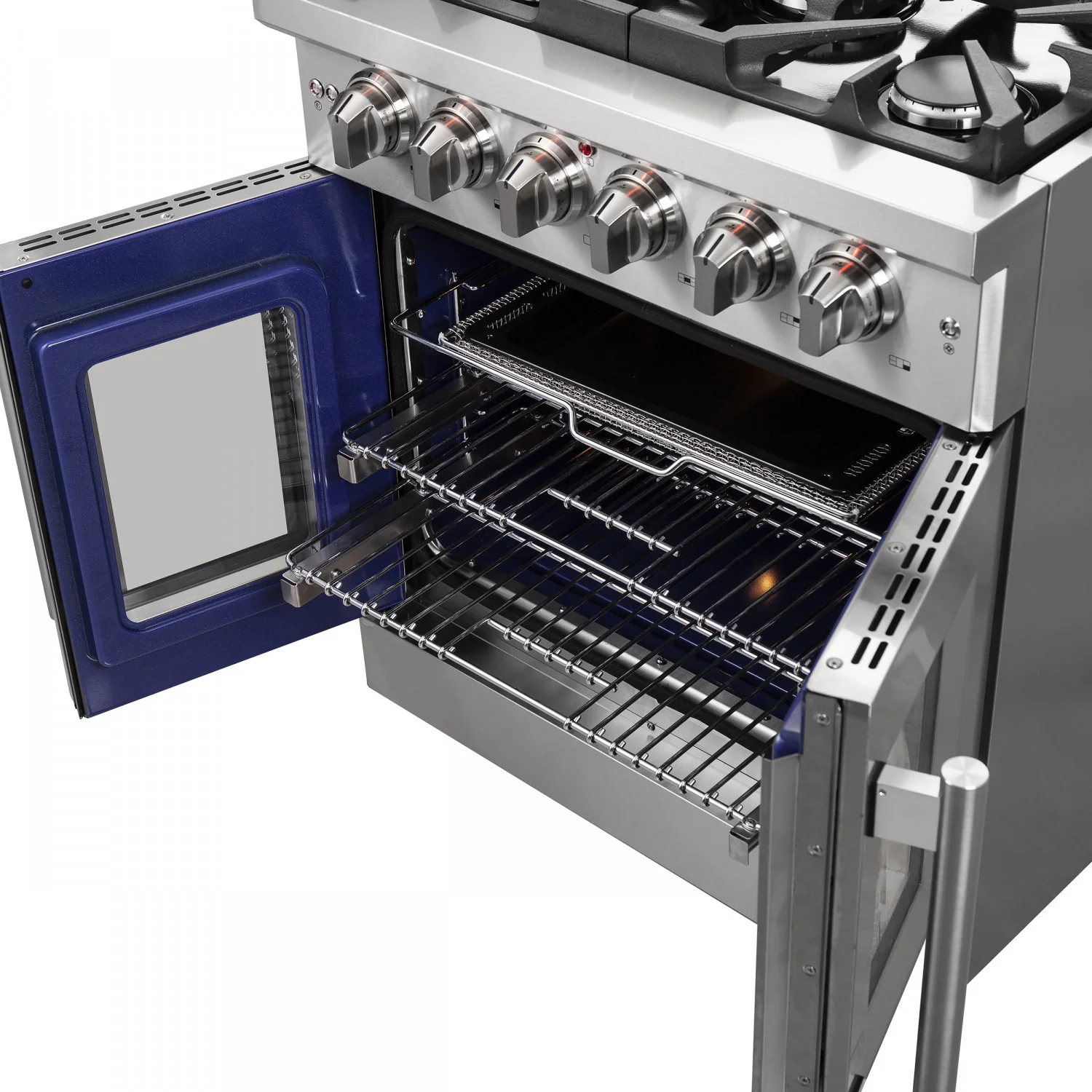 Forno Massimo 30" Stainless Steel French Door Freestanding Gas Range (4.32 Cu. Ft.) - FFSGS6439-30 - Image 7