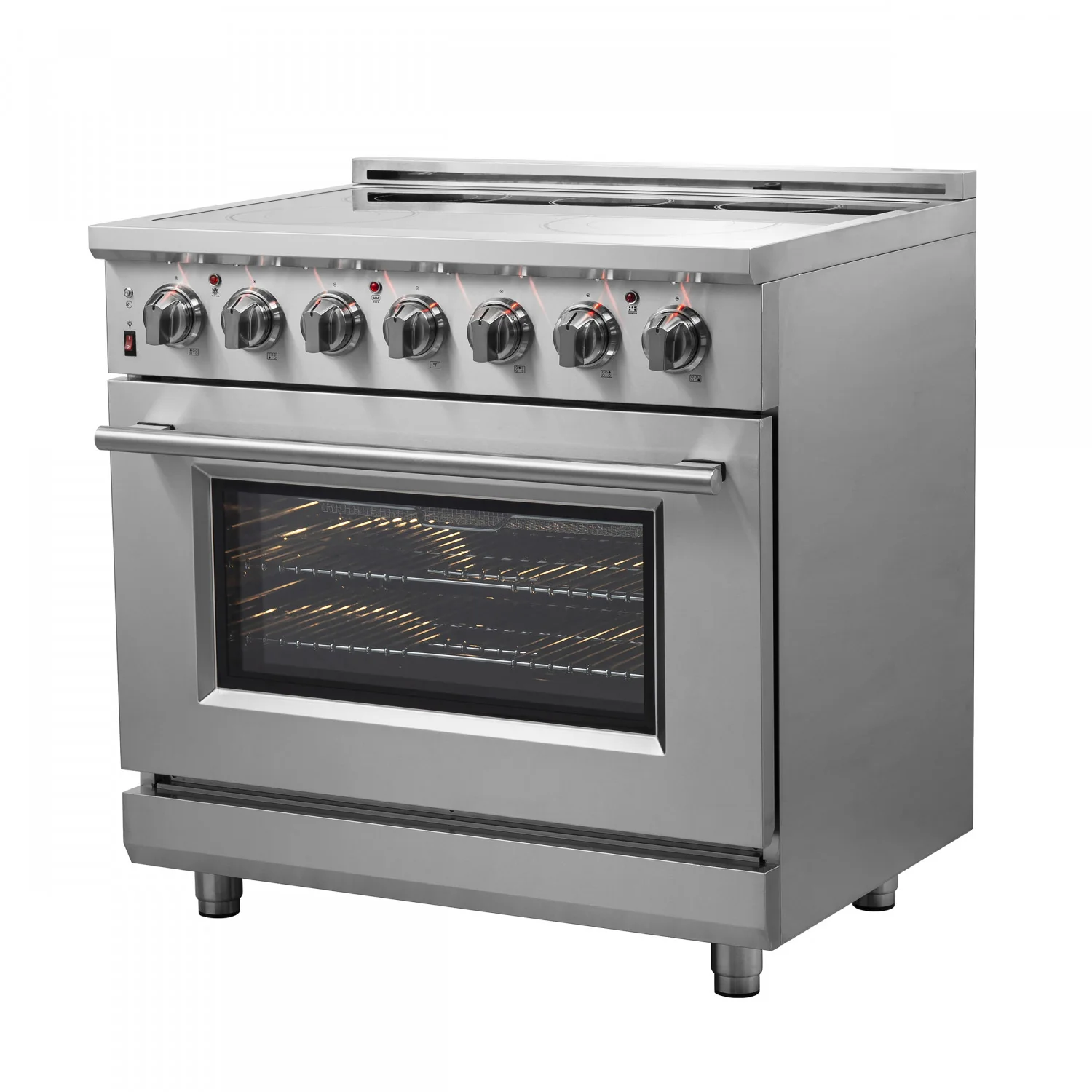 Forno Massimo 36" Stainless Steel Freestanding Electric Range with True Convection and Air Fry (5.36 Cu. Ft.) - FFSEL6020-36 - Image 3