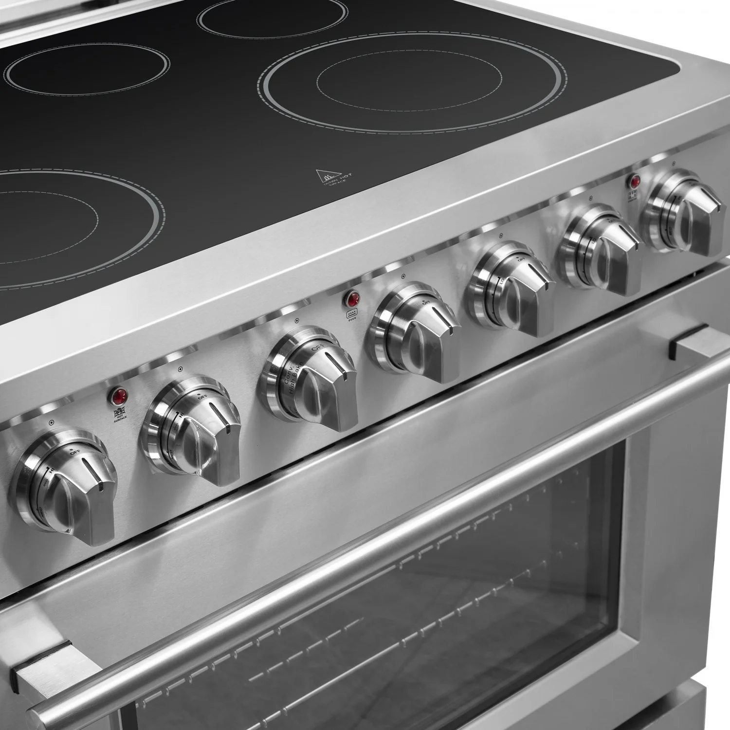 Forno Massimo 36" Stainless Steel Freestanding Electric Range with True Convection and Air Fry (5.36 Cu. Ft.) - FFSEL6020-36 - Image 8
