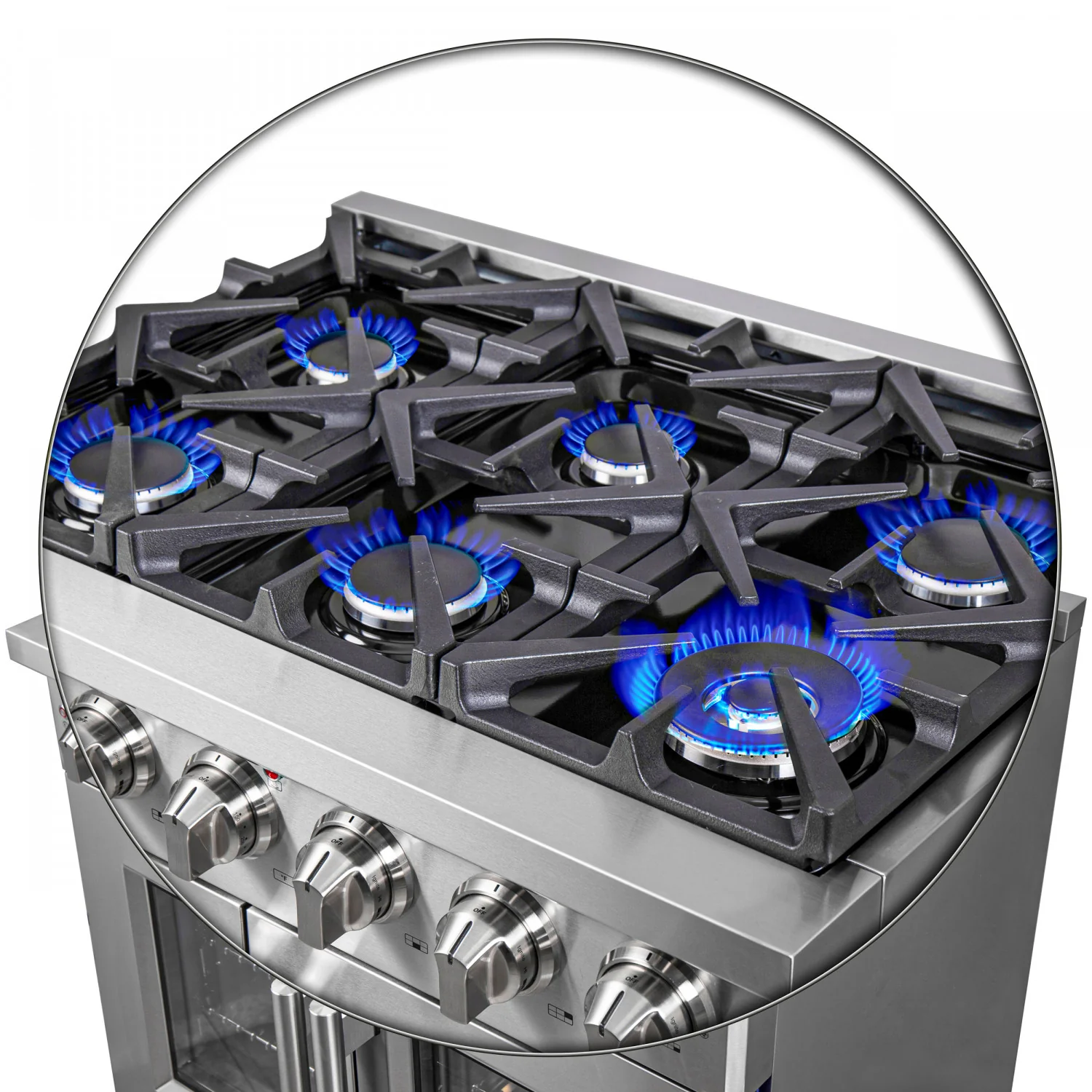 Forno Massimo 36" Stainless Steel French Door Freestanding Gas Range (5.36 Cu. Ft.) - FFSGS6439-36 - Image 15