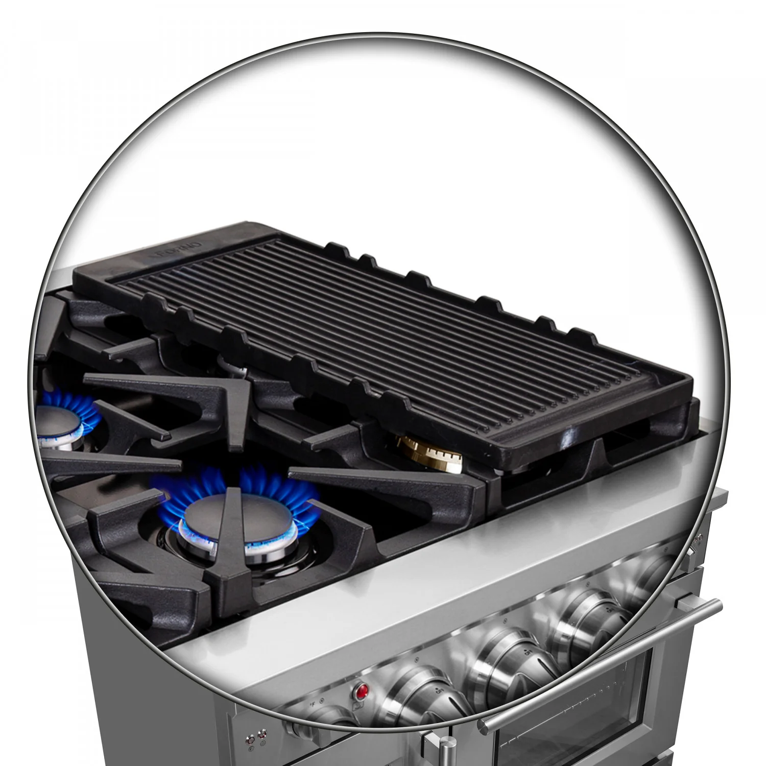 Forno Massimo 48" Stainless Steel Freestanding Double Oven Gas Range (6.58 Cu. Ft.) - FFSGS6439-48 - Image 15