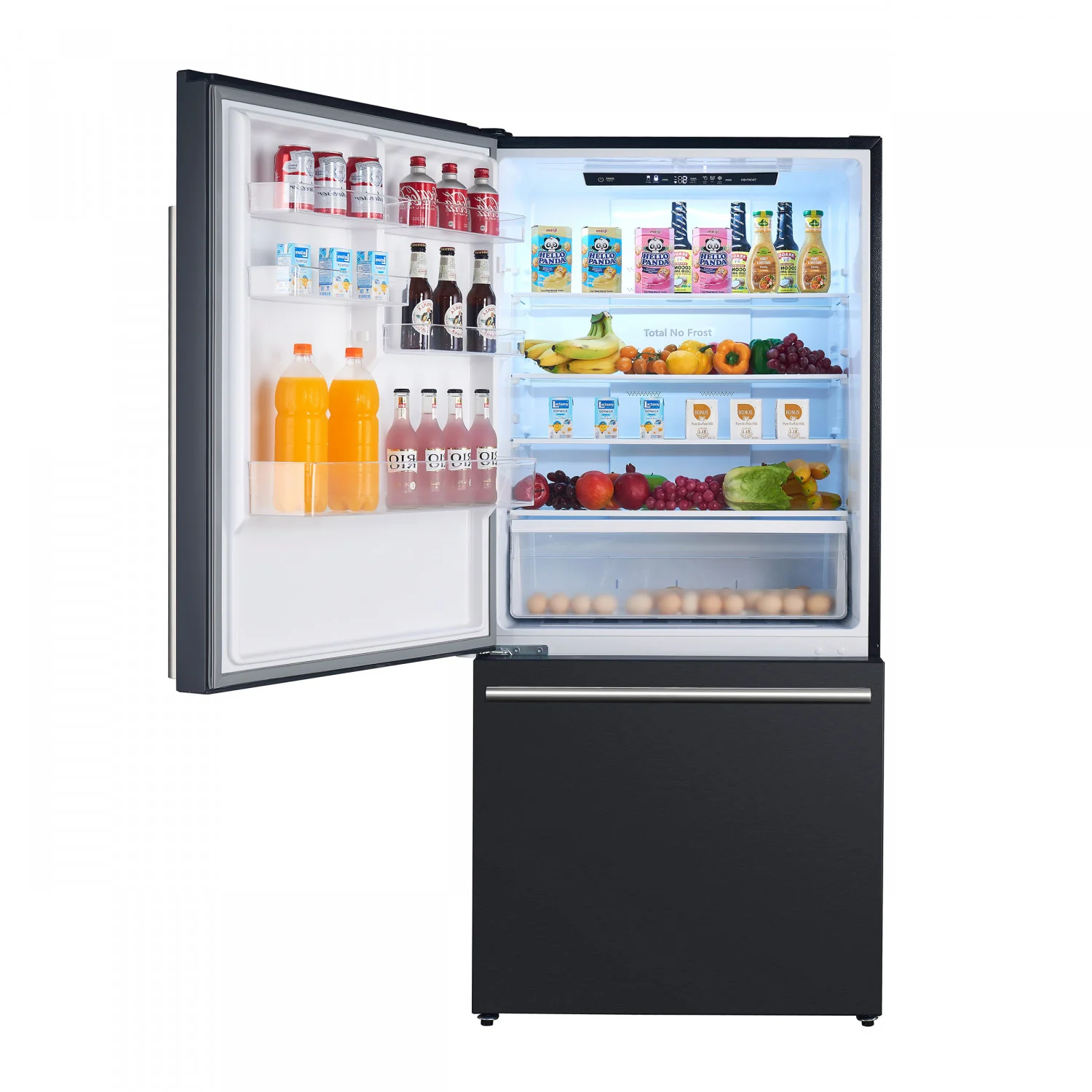 Forno Milano 31" 17.2 Cu.Ft. Black Bottom Freezer Refrigerator with Left Swing Door - FFFFD1786-31BLK - Image 4
