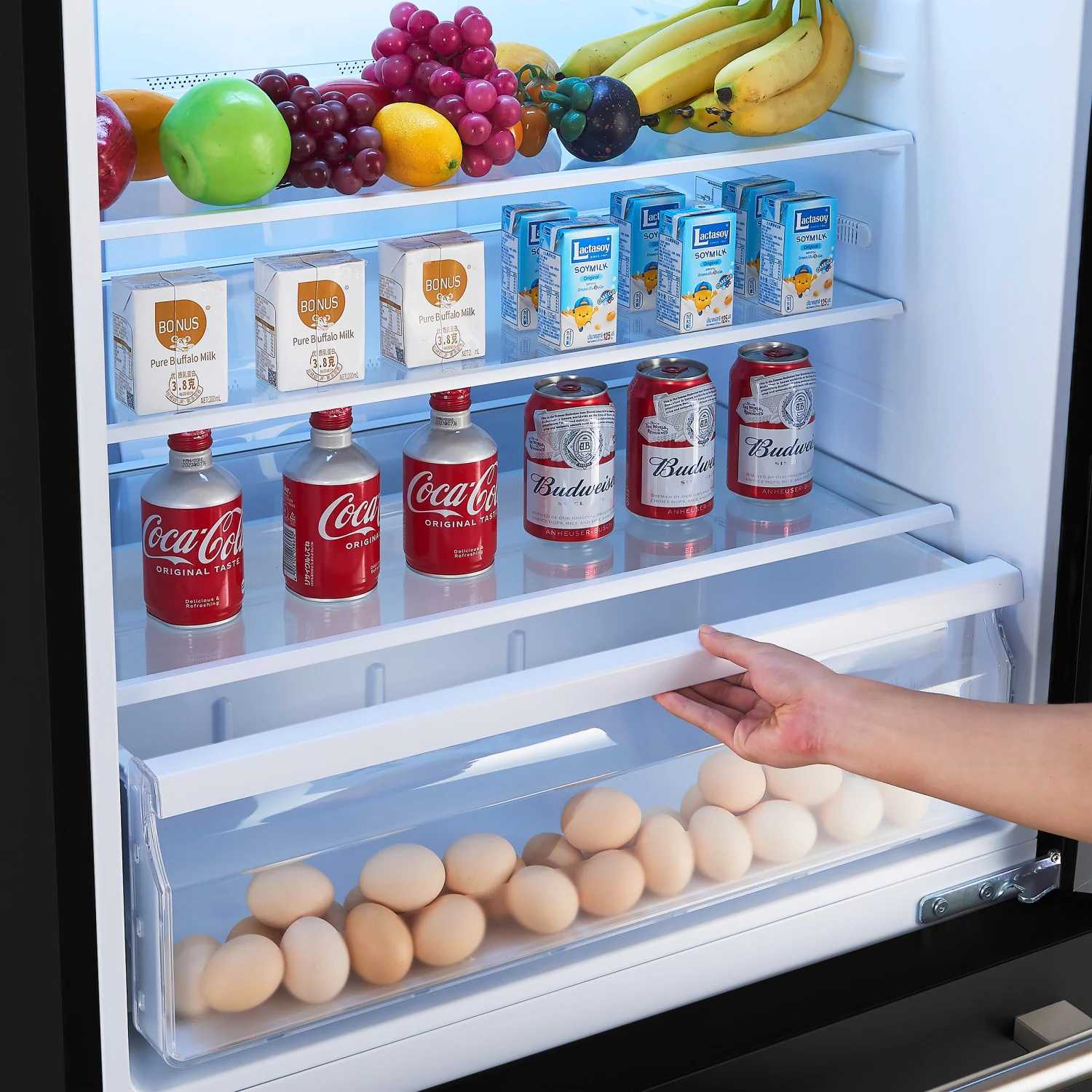 Forno Milano 31" 17.2 Cu.Ft. Black Bottom Freezer Refrigerator with Right Swing Door - FFFFD1785-31BLK - Image 4