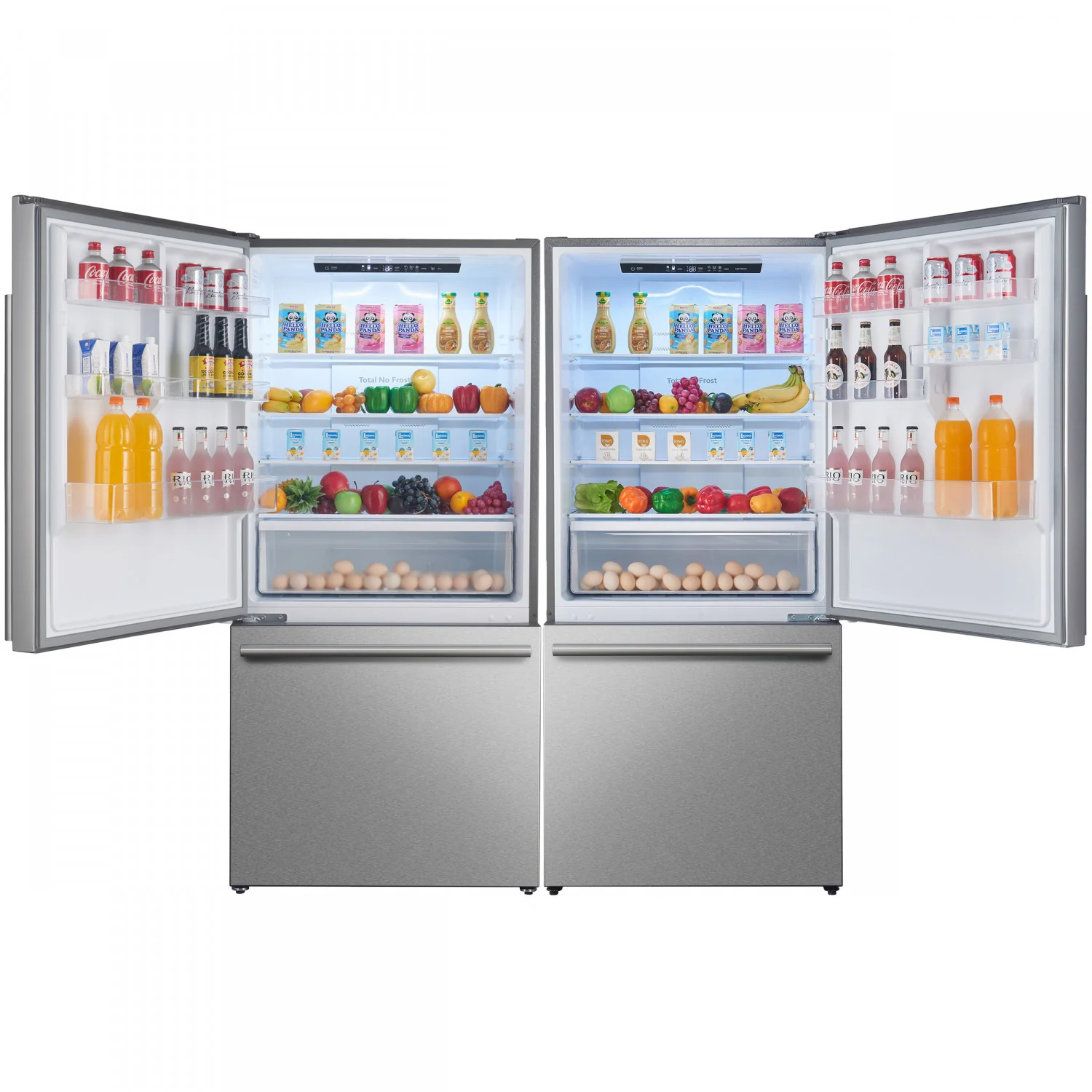 Forno Milano 62" Stainless Steel 2-piece Freestanding Dual Bottom Freezer Refrigerator (34.4 Cu. Ft.) - FFFFD1787-60S - Image 2