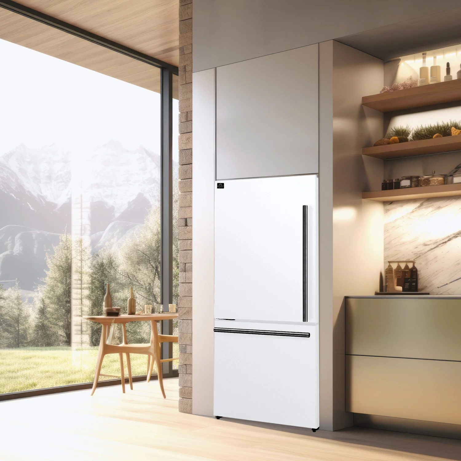 Forno Milano 62" White 2-piece Freestanding Dual Bottom Freezer Refrigerator (34.4 Cu. Ft.) - FFFFD1787-60WHT - Image 10