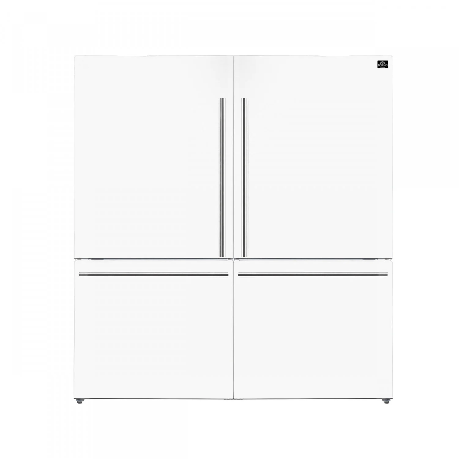 Forno Milano 62" White 2-piece Freestanding Dual Bottom Freezer Refrigerator (34.4 Cu. Ft.) - FFFFD1787-60WHT - Image 2