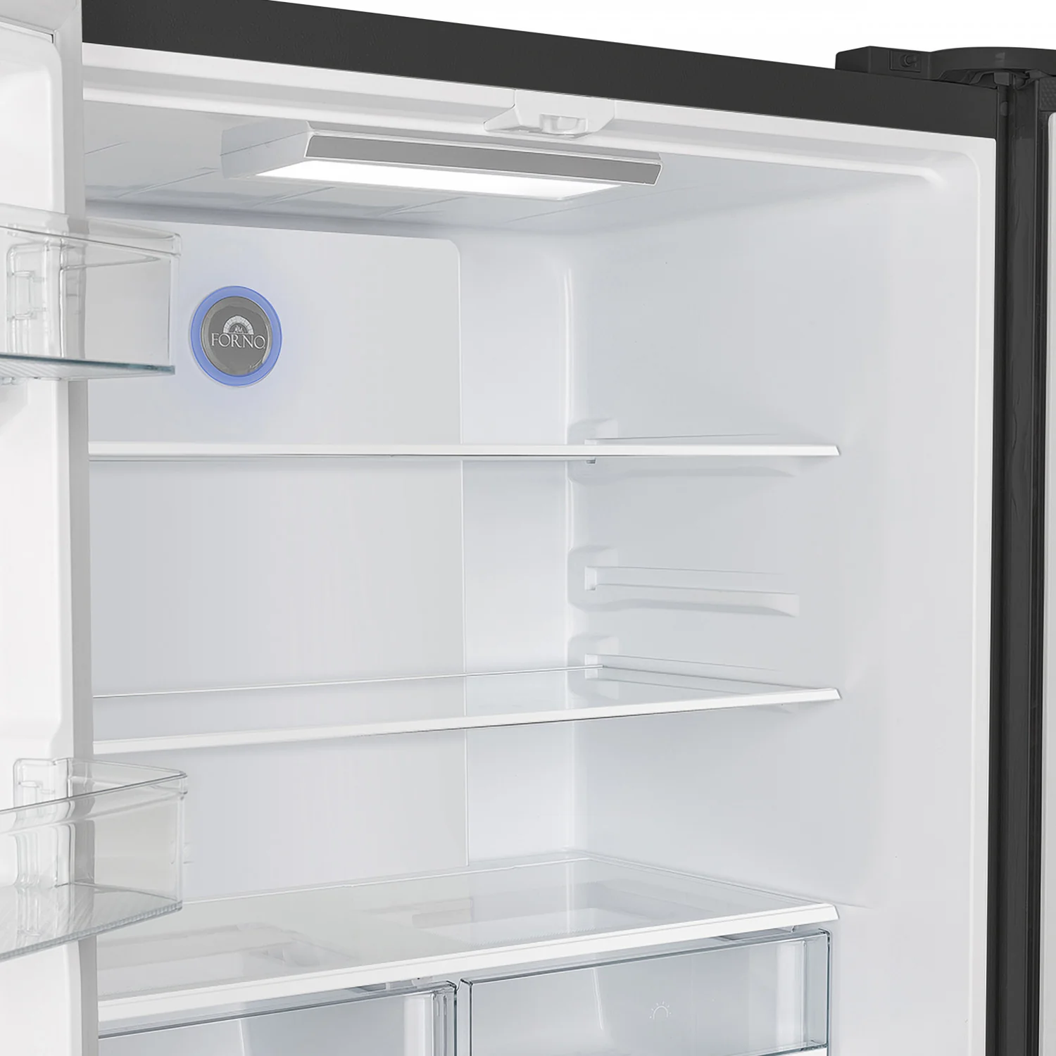Forno Moena 36" 19.2 Cu.Ft. Black Counter-Depth French Door Refrigerator with Ice Maker - FFRBI1820-36BLK - Image 9