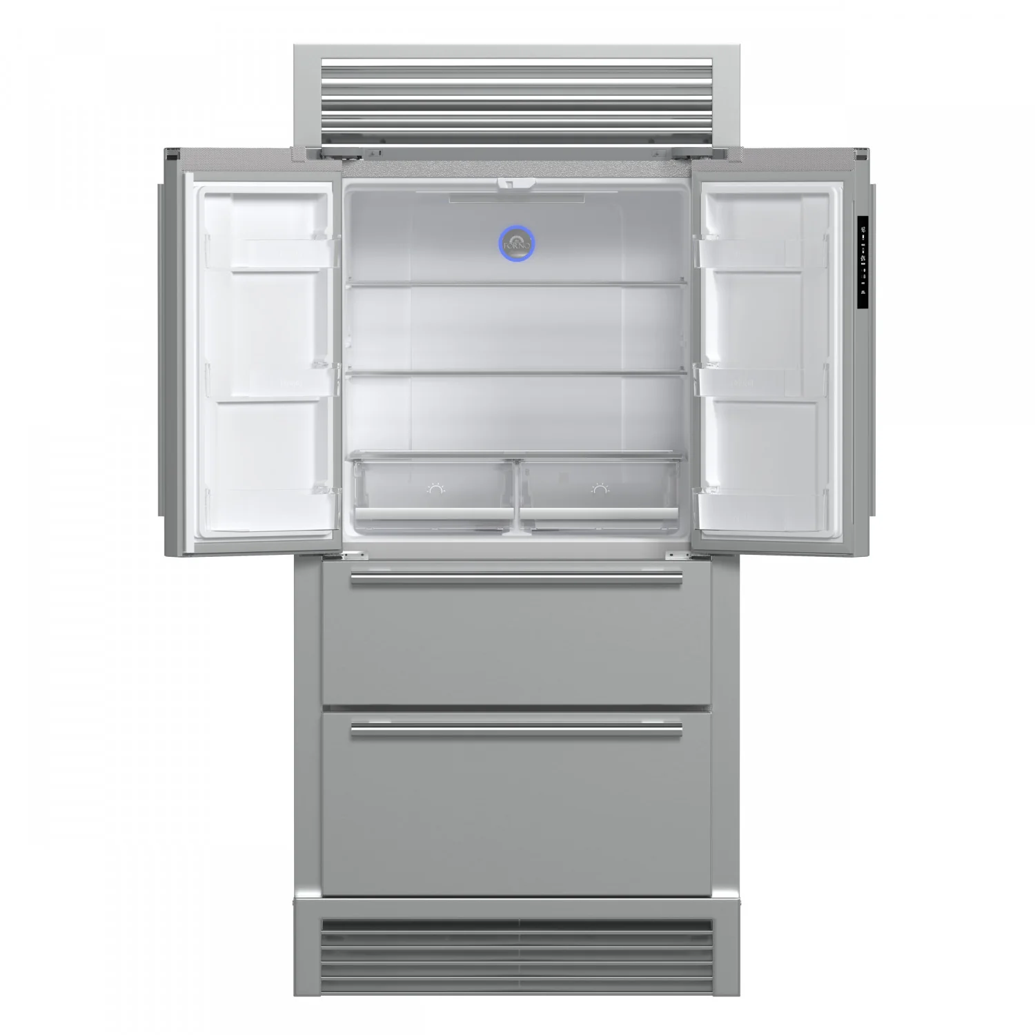 Forno Moena 40" 19.2 Cu.Ft. Stainless Steel Built-In French Door Refrigerator with Ice Maker - FFRBI1820-40SG - Image 4