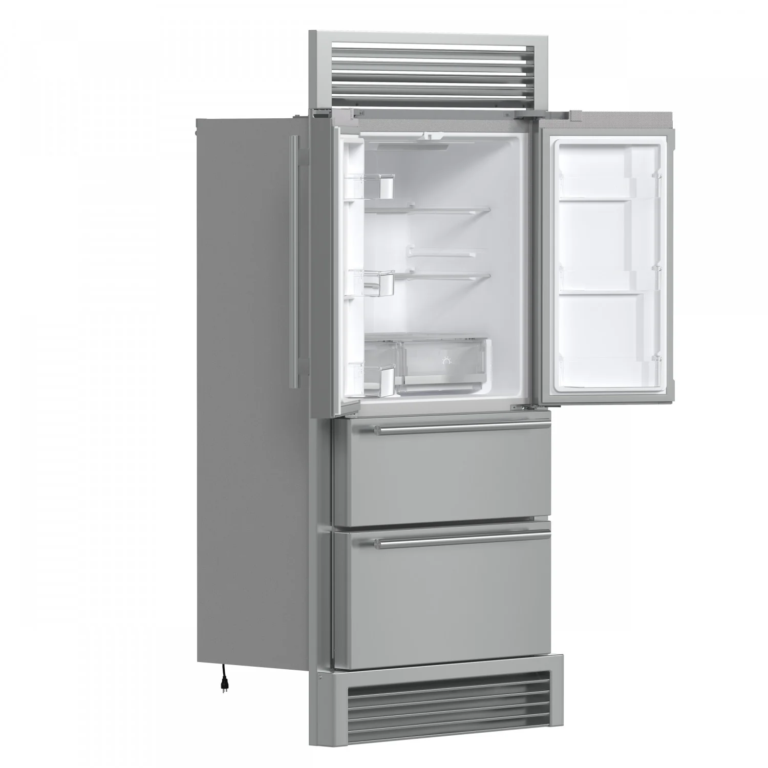 Forno Moena 40" 19.2 Cu.Ft. Stainless Steel Built-In French Door Refrigerator with Ice Maker - FFRBI1820-40SG - Image 5