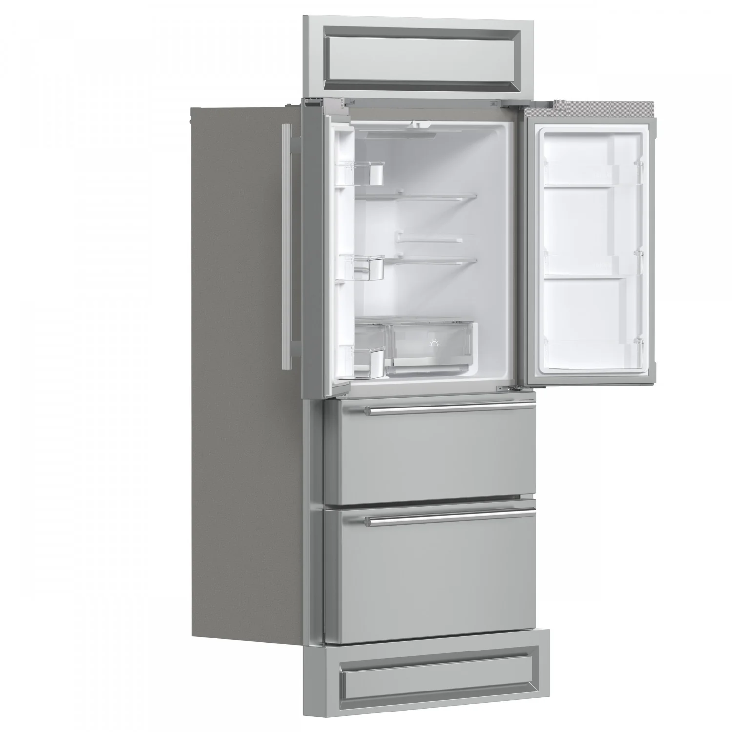 Forno Moena 40" 19.2 Cu.Ft. Stainless Steel Built-In French Door Refrigerator with Ice Maker - FFRBI1820-40MG - Image 5