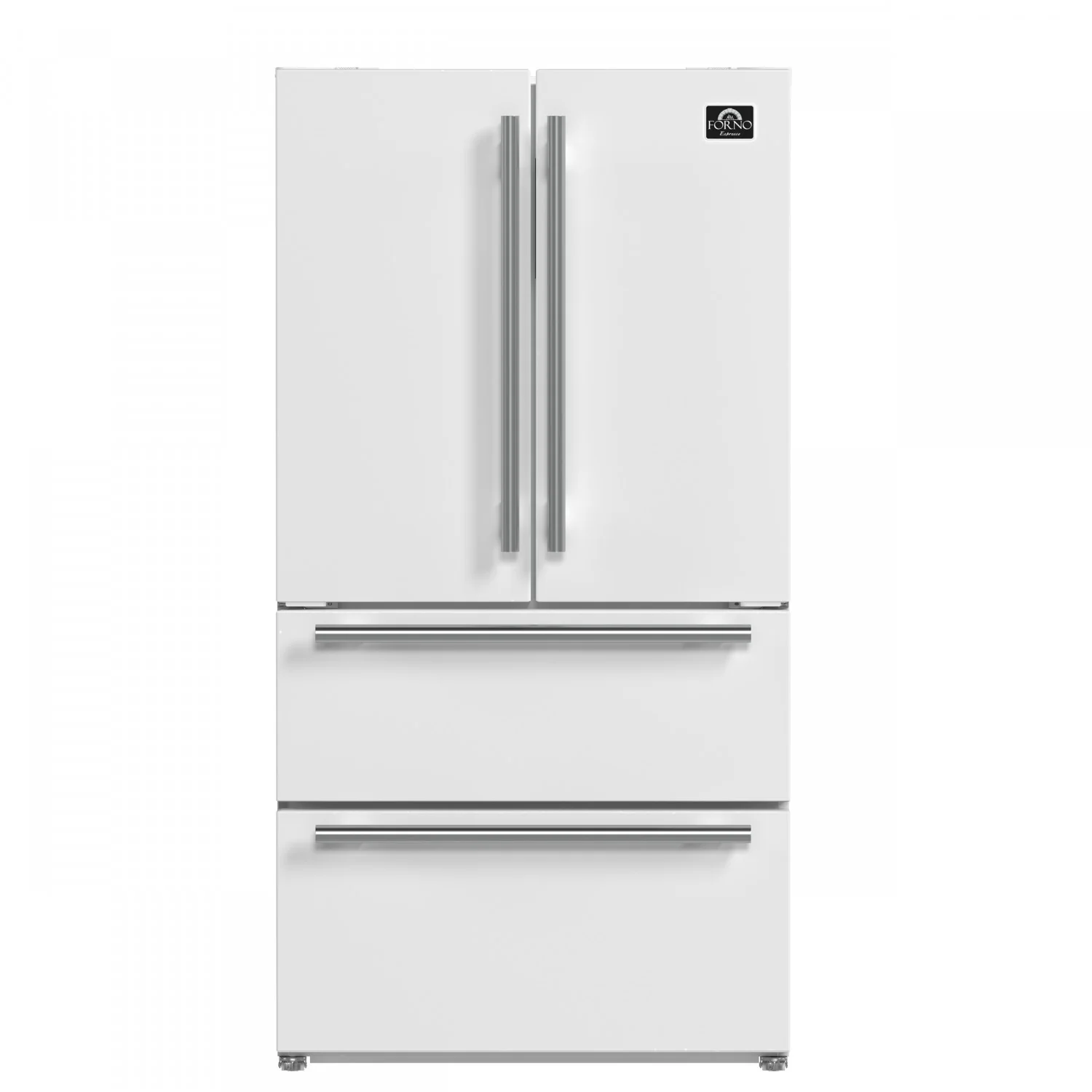 Forno Moena 36" 19.2 Cu.Ft. White Counter-Depth French Door Refrigerator with Ice Maker - FFRBI1820-36WHT - Image 2