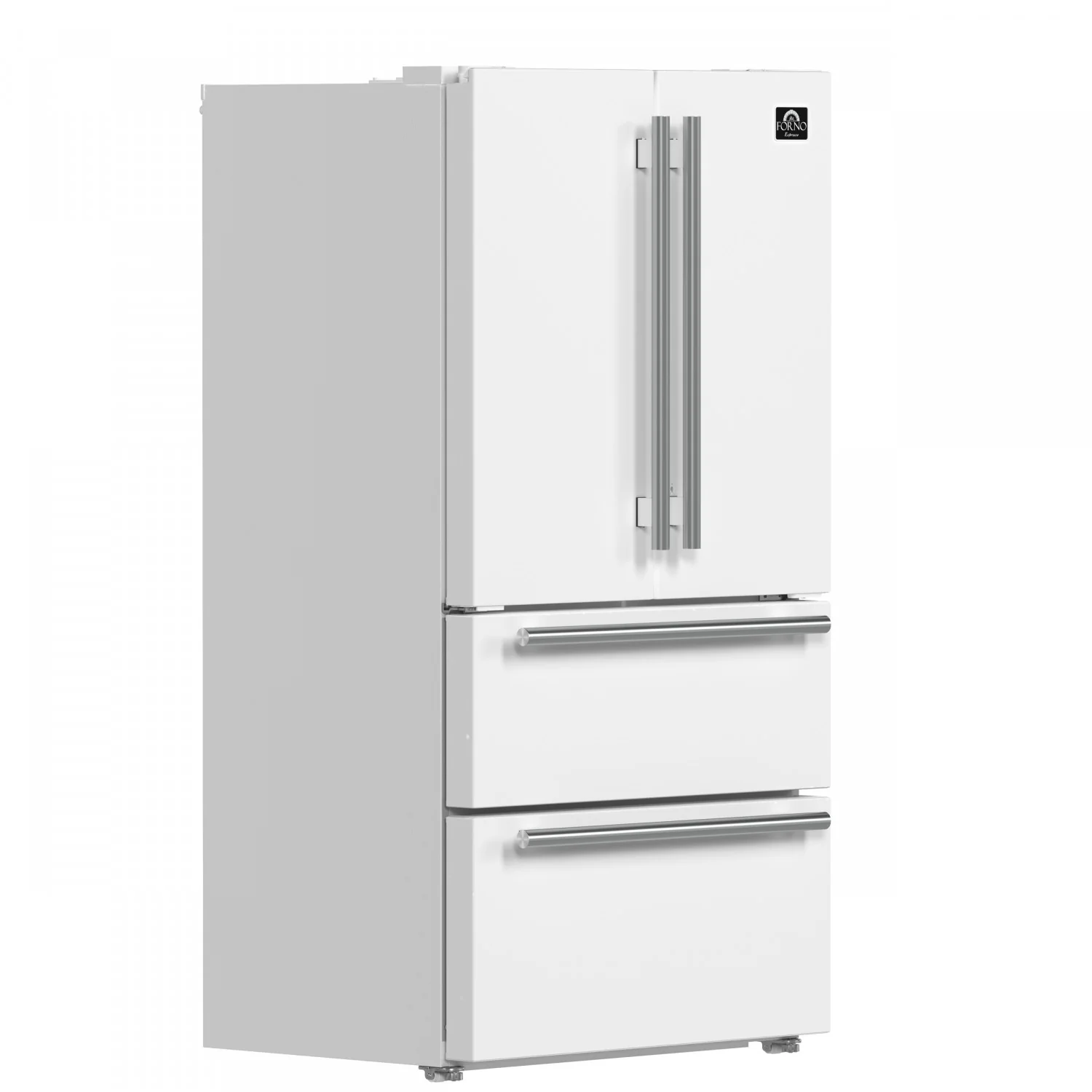 Forno Moena 36" 19.2 Cu.Ft. White Counter-Depth French Door Refrigerator with Ice Maker - FFRBI1820-36WHT - Image 4