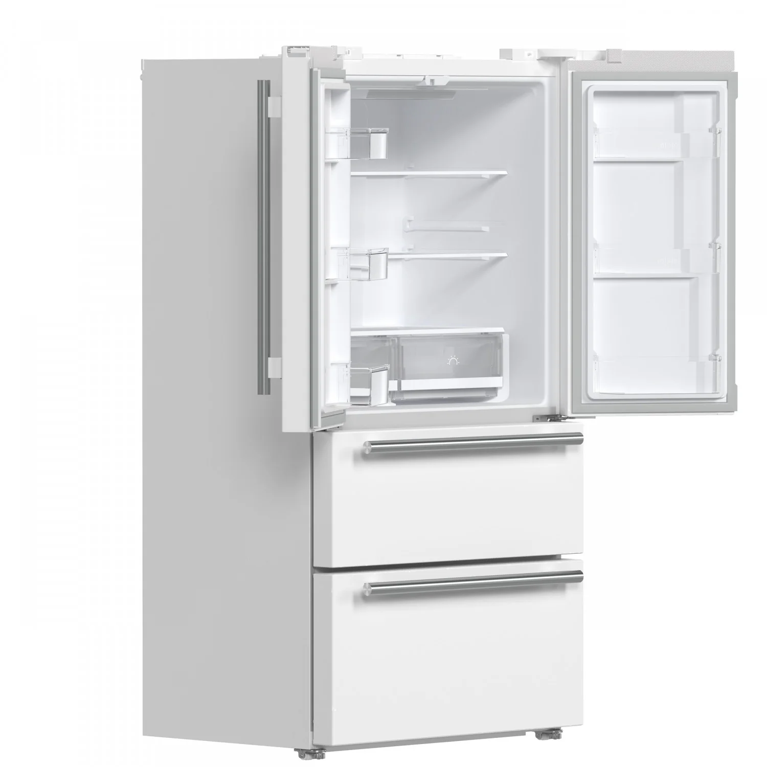 Forno Moena 36" 19.2 Cu.Ft. White Counter-Depth French Door Refrigerator with Ice Maker - FFRBI1820-36WHT - Image 5