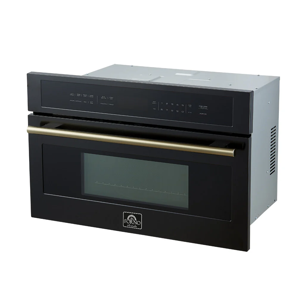 Forno Oliena Black 30" Built-In Microwave Convection Oven (1.6 Cu. Ft.) - FMWDR3093-30BLK - Image 3