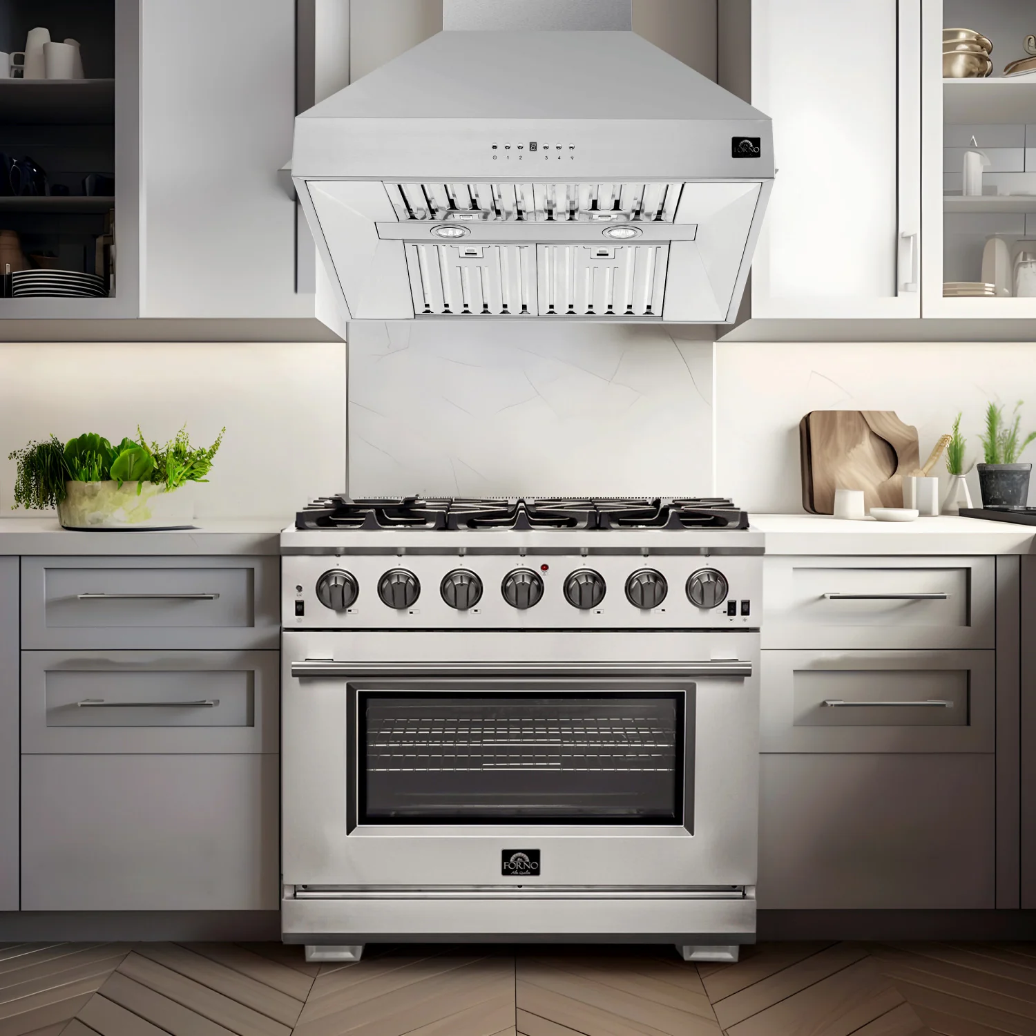 Forno Orvieto Stainless Steel 36" 1200 CFM Wall Mounted Range Hood - FRHWM5094-36 - Image 7