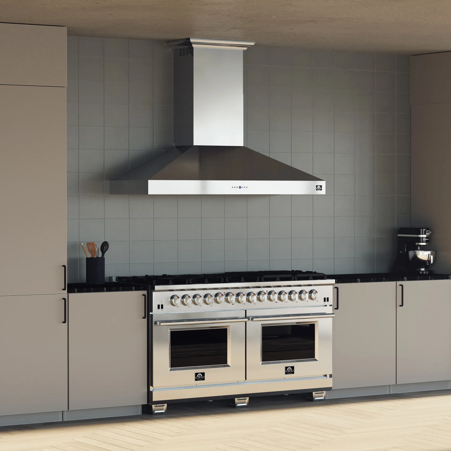 Forno Orvieto Stainless Steel 60" 1200 CFM Wall Mounted Range Hood - FRHWM5094-60 - Image 8