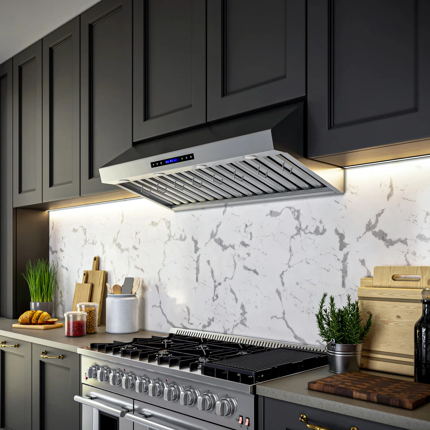 Forno Palazzo Stainless Steel 48" 1000 CFM Wall Mounted Range Hood - FRHWM5030-48 - Image 7