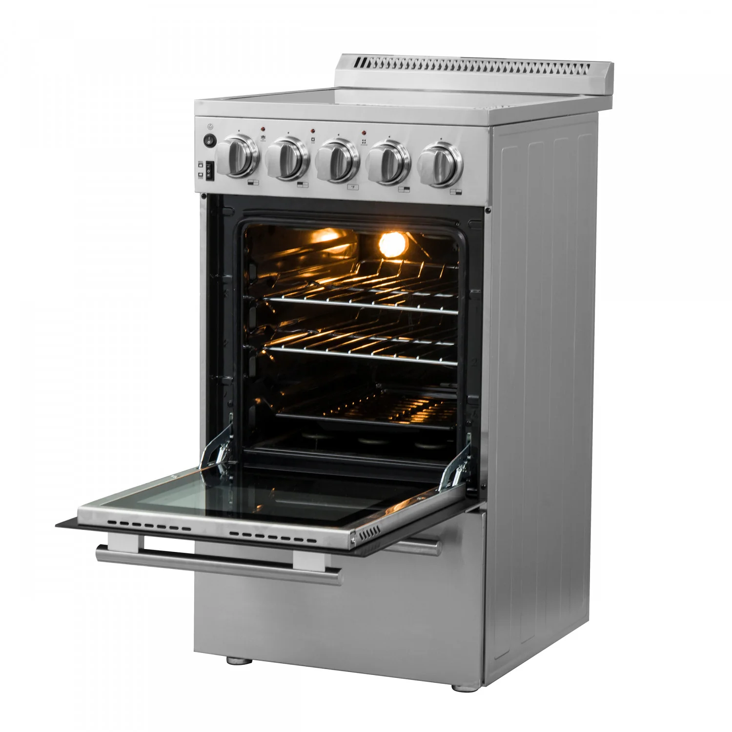 Forno Pallermo 20" Stainless Steel Freestanding Electric Range (2.05 Cu. Ft.) - FFSEL6051-20 - Image 8