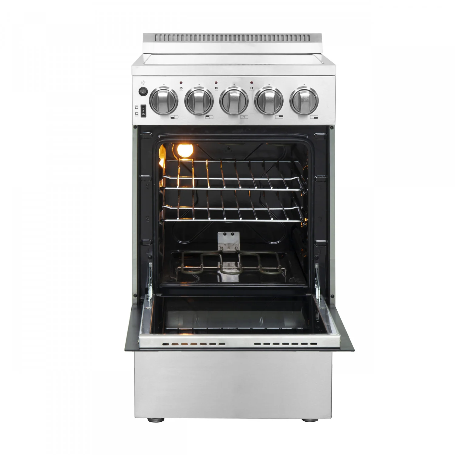 Forno Pallermo 20" Stainless Steel Freestanding Electric Range (2.05 Cu. Ft.) - FFSEL6051-20 - Image 9
