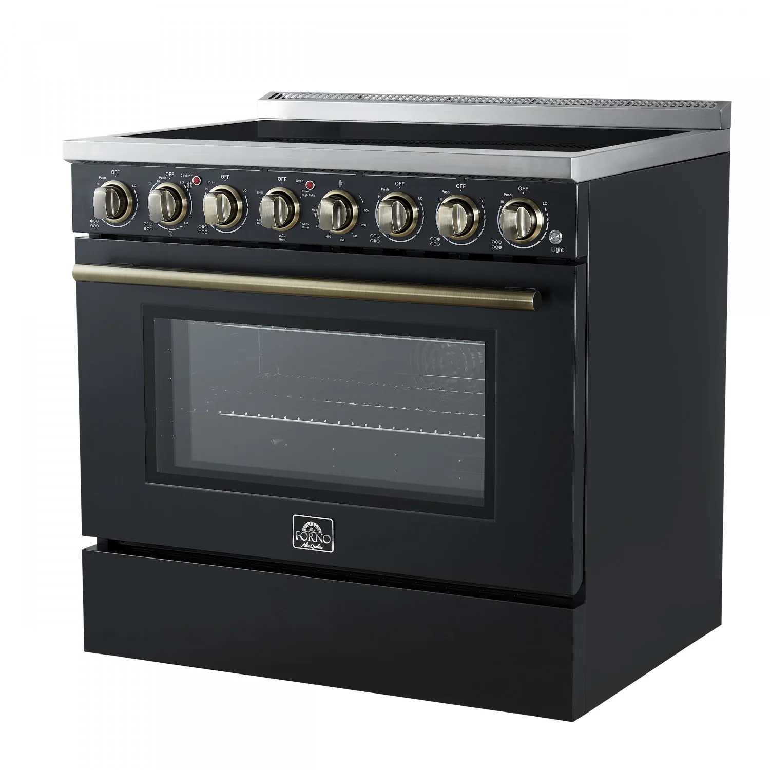 Forno Paolo 36" Black Freestanding Electric Range with True Convection (5.44 Cu. Ft.) - FFSEL6011-36BLK - Image 9