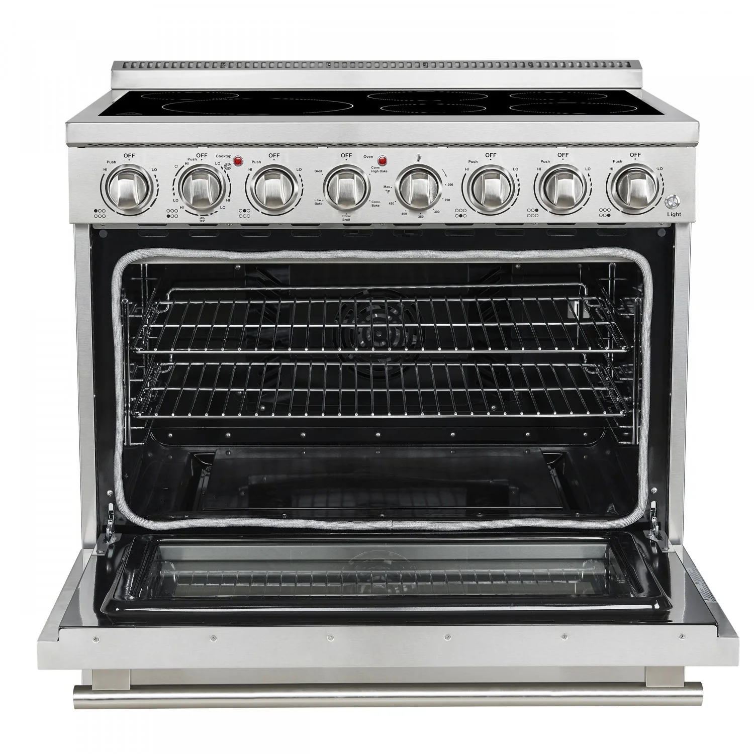 Forno Paolo 36" Stainless Steel Freestanding Electric Range with True Convection (5.44 Cu. Ft.) - FFSEL6011-36 - Image 2