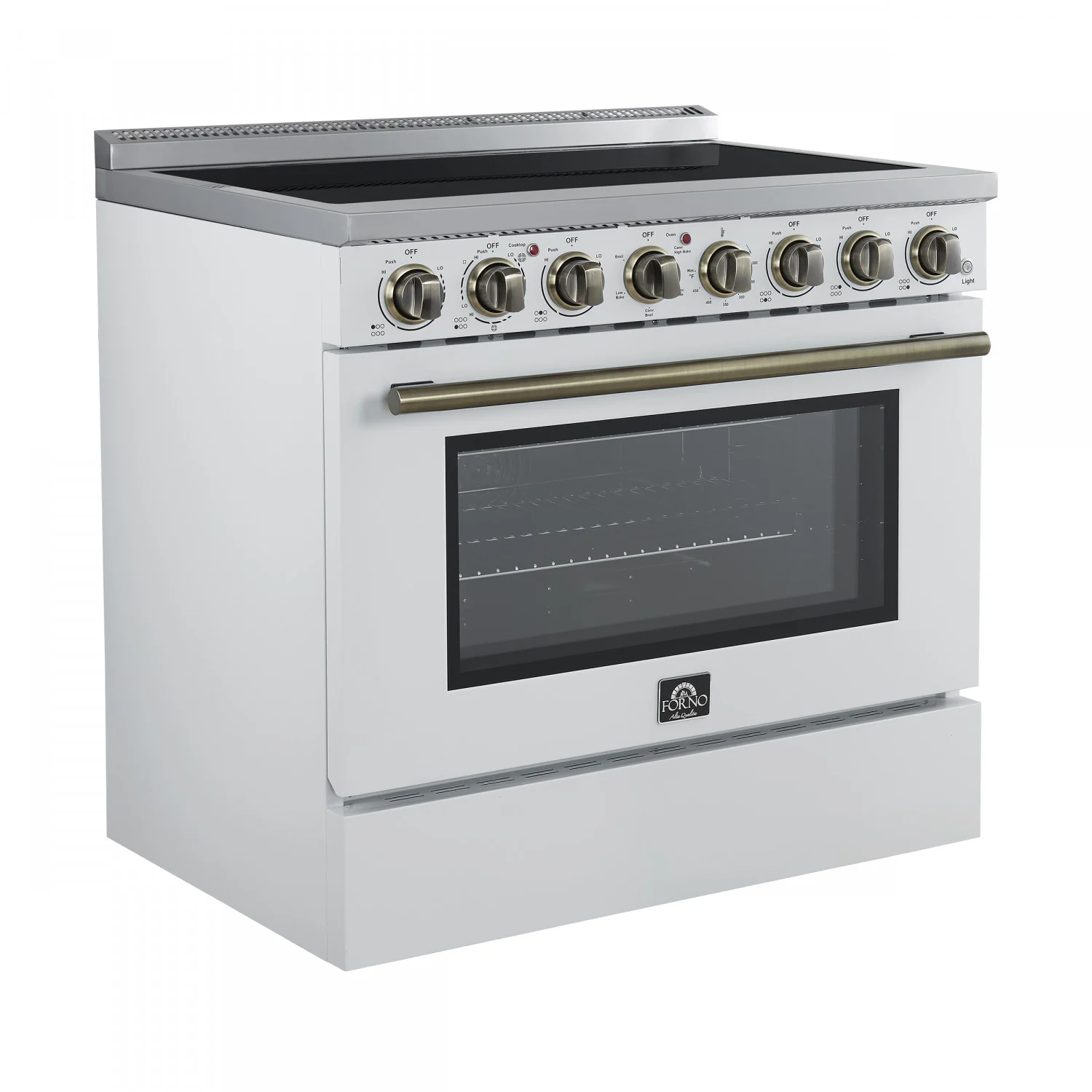 Forno Paolo 36" White Freestanding Electric Range with True Convection (5.44 Cu. Ft.) - FFSEL6011-36WHT - Image 5
