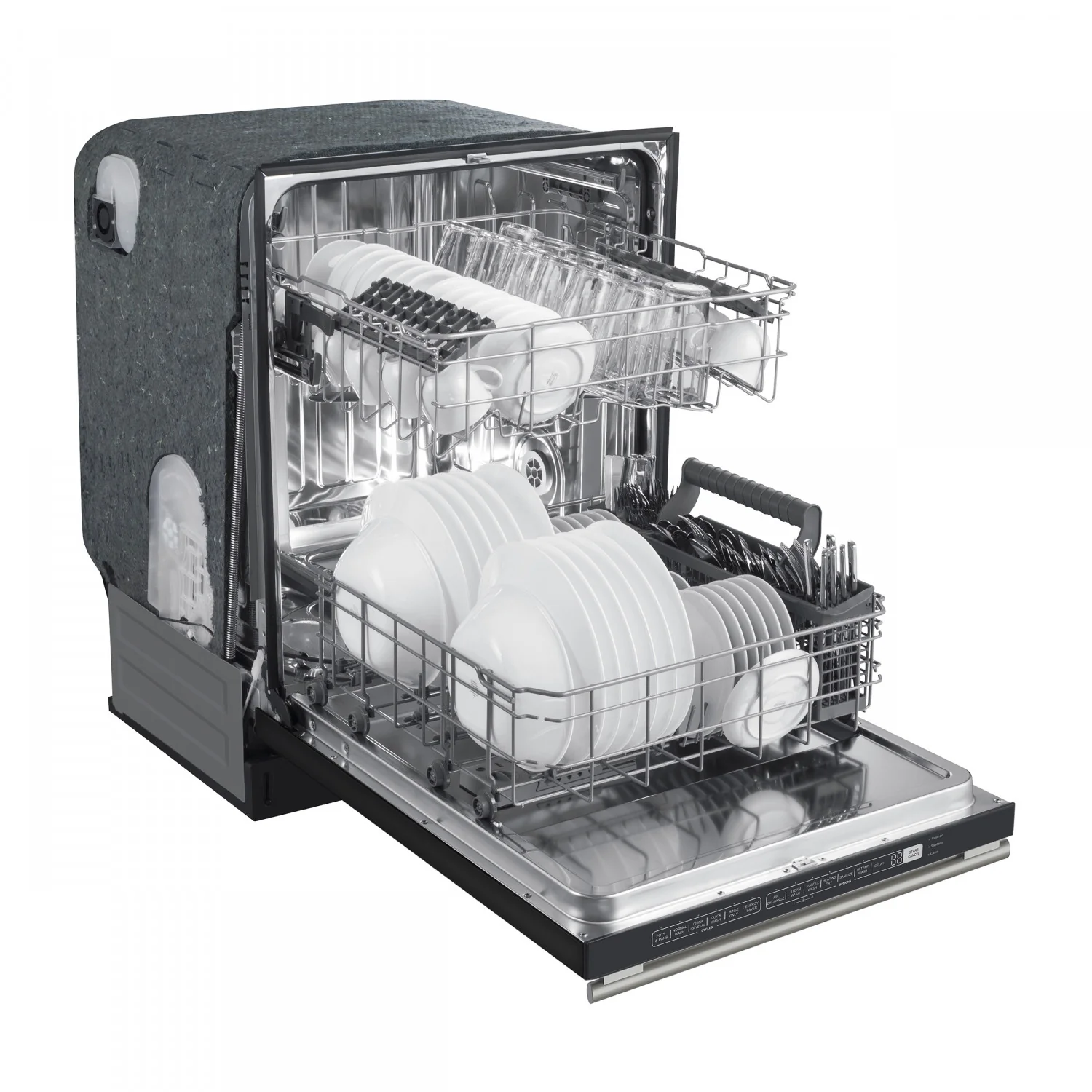 Forno Pozzo Black Built-in Top Control Dishwasher (49 dBa) - FDWBI8067-24BLK - Image 6