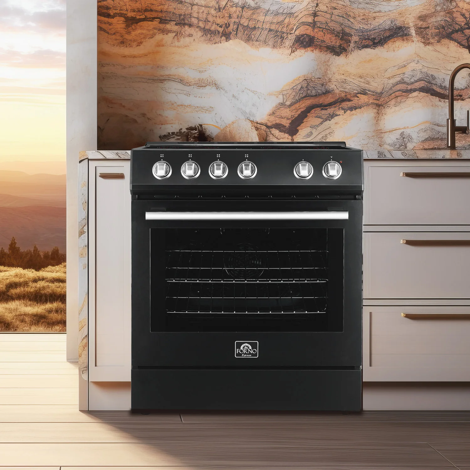 Forno Premium Black Kitchen Package with Range, Bottom Freezer Refrigerator and Dishwasher - FBDL-007-02CA - Image 4