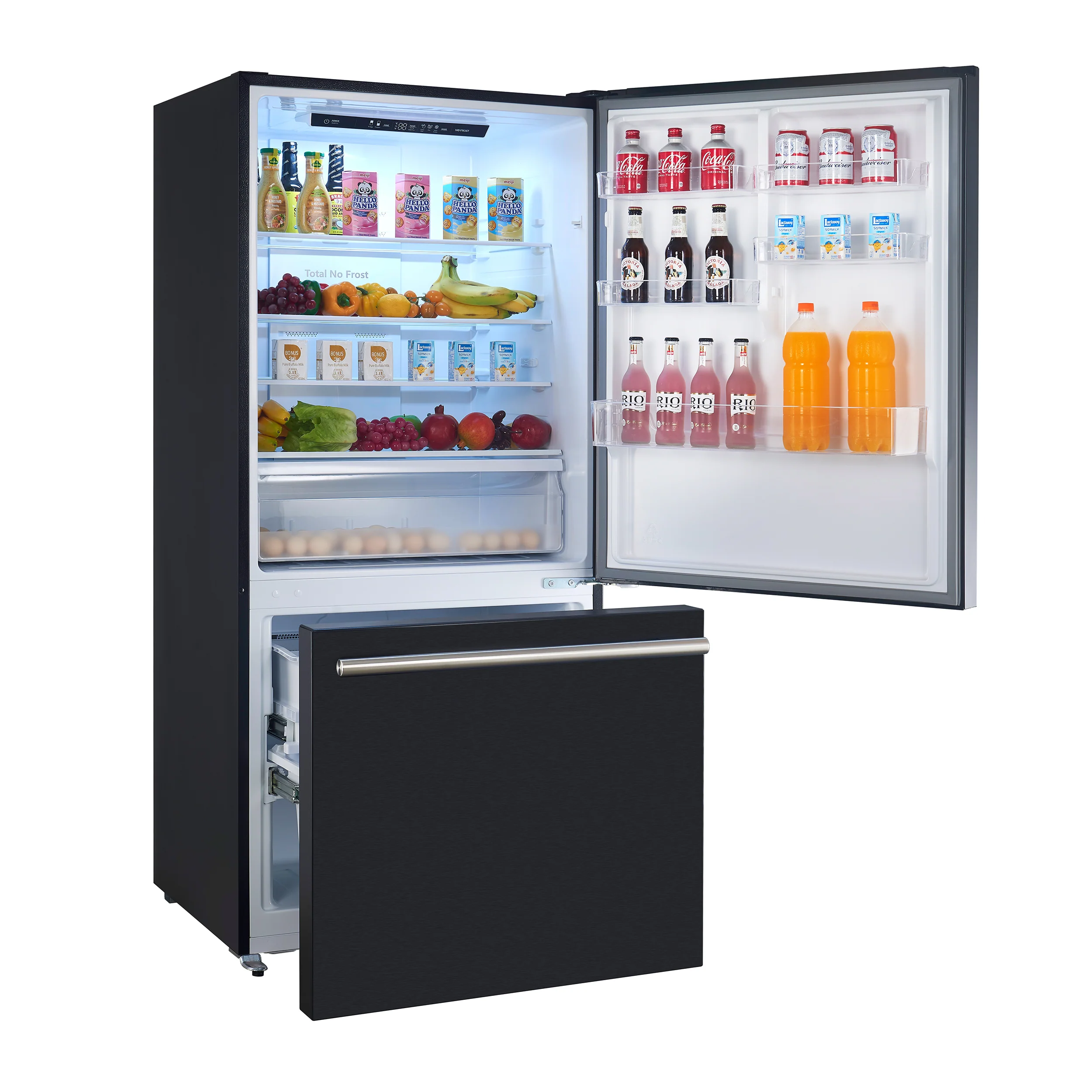 Forno Premium Black Kitchen Package with Range, Bottom Freezer Refrigerator and Range Hood - FBDL-001-02CA - Image 2