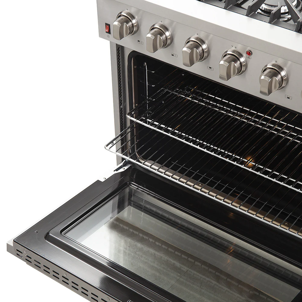 Forno Premium Stainless Steel Kitchen Package with 36" Gas Range, French Door Refrigerator and Dishwasher - FBDL-004-01CAUS - Image 4