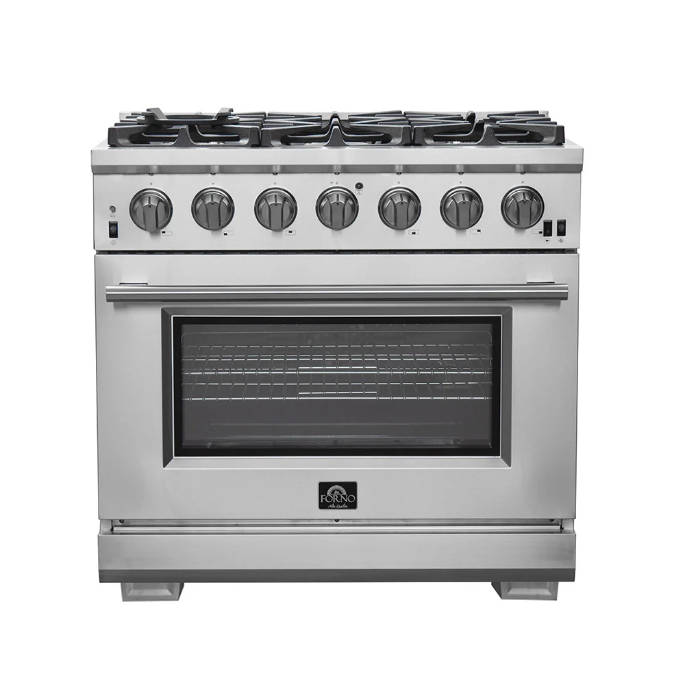 Forno Premium Stainless Steel Kitchen Package with 36" Range and Side-by-Side Refrigerator - FBDL-019-02CAUS - Image 3