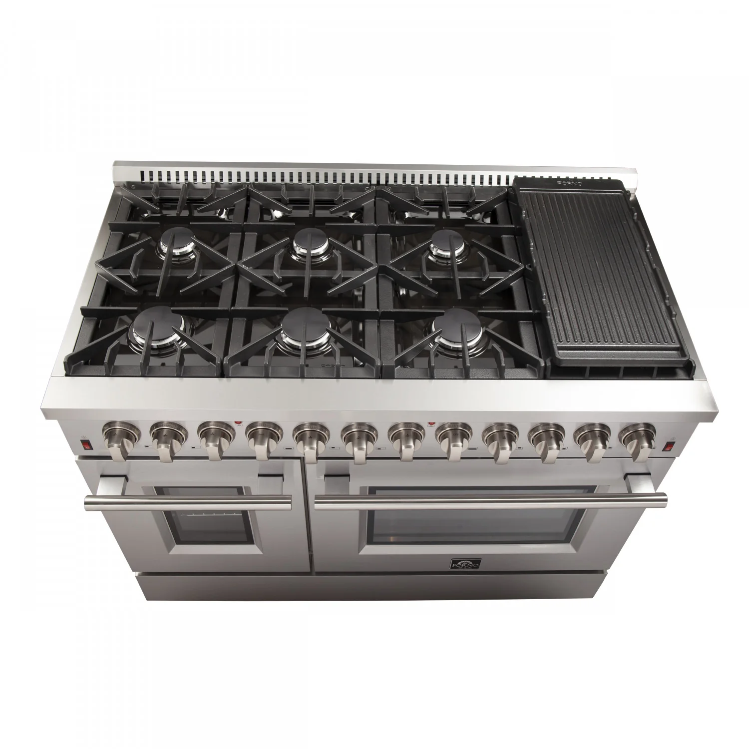 Forno Premium Stainless Steel Kitchen Package with 48" Dual Fuel Range and 56" Convertible Refrigerator/Freezer - FBDL-005-02CAUS - Image 3