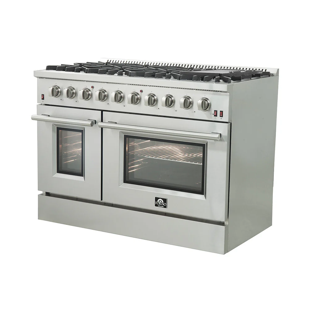 Forno Premium Stainless Steel Kitchen Package with 48" Gas Range and 56" Convertible Refrigerator/Freezer - FBDL-005-01CAUS - Image 4