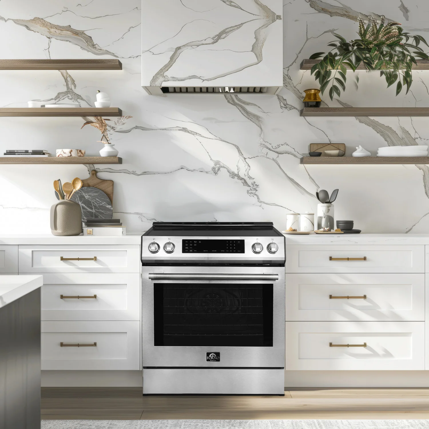 Forno Premium Stainless Steel Kitchen Package with Induction Range and Bottom Freezer Refrigerator - FBDL-008-01CAUS - Image 5